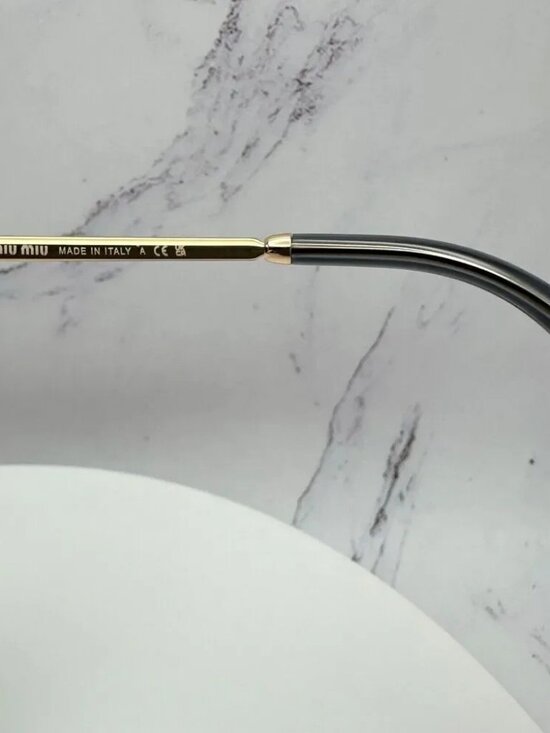 ✨ Miu Miu Rimless Black Sunglasses with Gold Logo main image 10